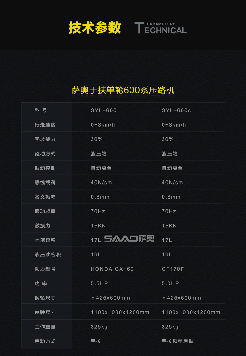 手扶单轮（汽油）压路机SYL-600